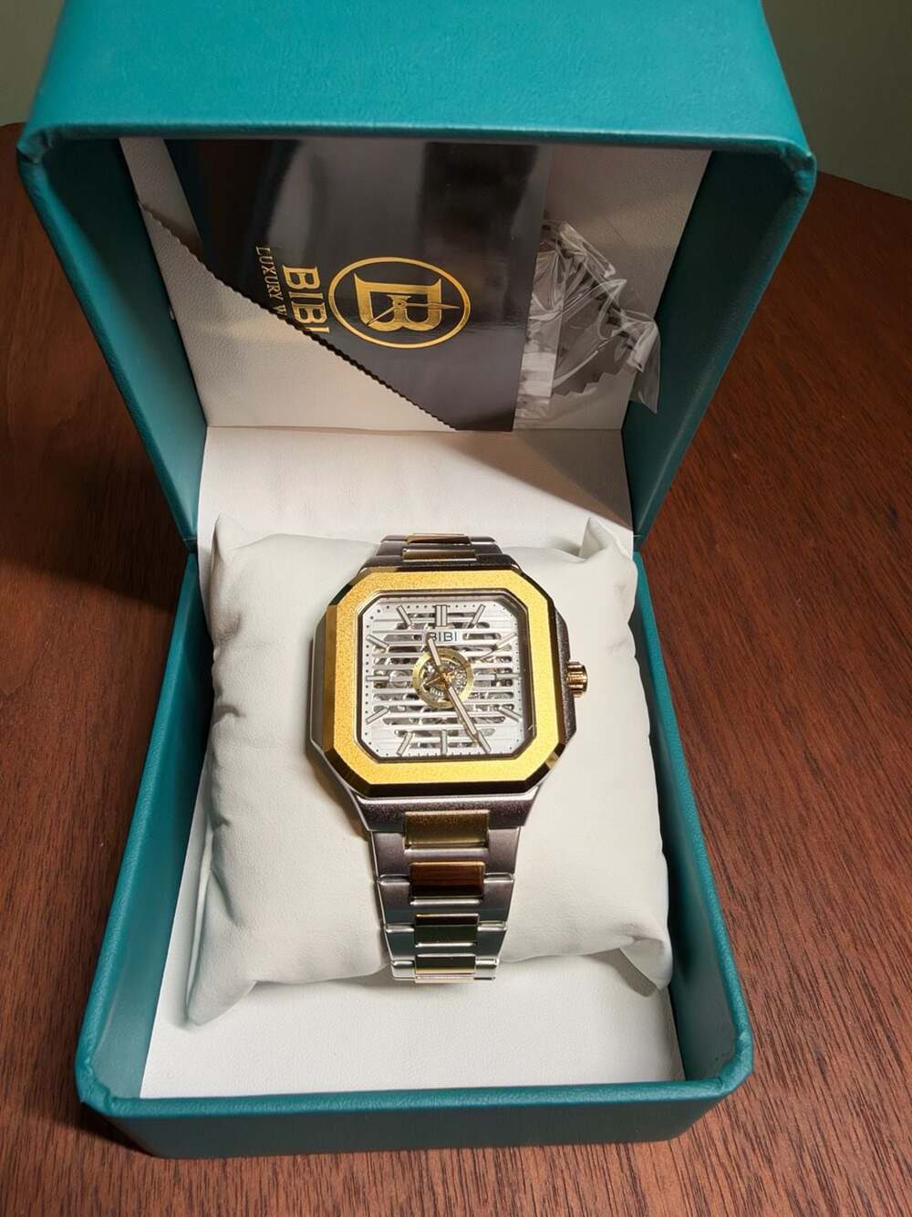 BIBI Luxury Watch Two-Tone Gold and Silver Skeleton Dial